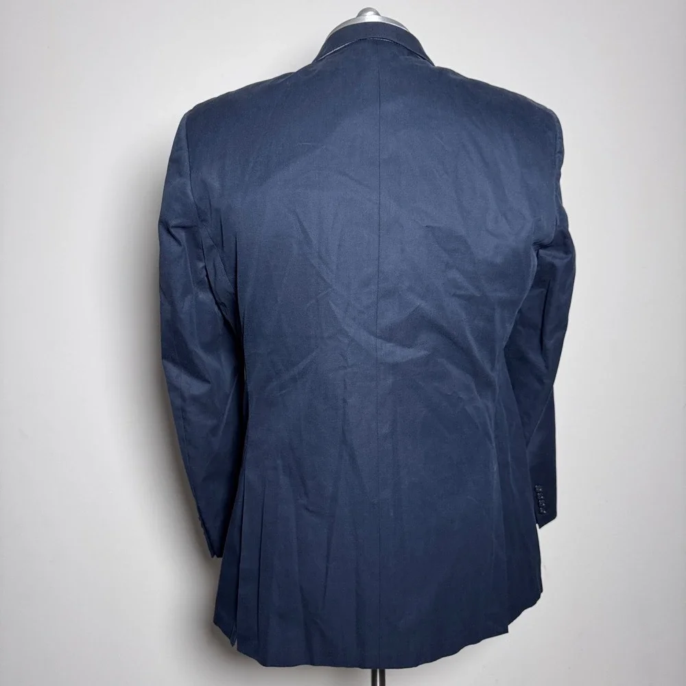 Brooks‎ Brothers 1818 Regent Blazer Mens 46XL Navy Solid Cotton 3-Button Jacket